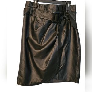 Venti6 Womens  Faux Leather Skirt Size L
